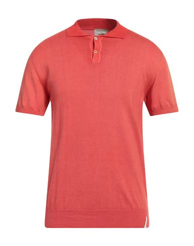 Brooksfield Man Polo Shirt Tomato Red Size 40 Cotton