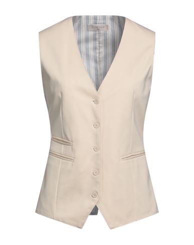 Circolo 1901 Woman Tailored Vest Beige Size 4 Cotton, Elastane
