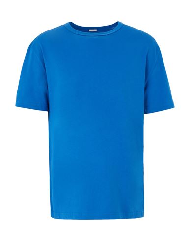 Shop 8 By Yoox Man T-shirt Bright Blue Size Xxl Organic Cotton