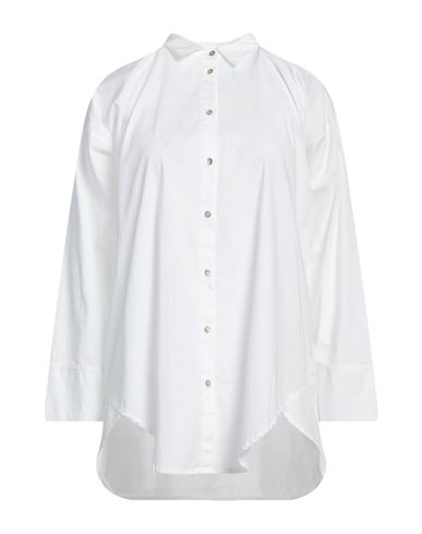 Crossley Woman Shirt White Size S Cotton, Elastane