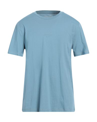 Guess Man T-shirt Pastel Blue Size Xxl Cotton