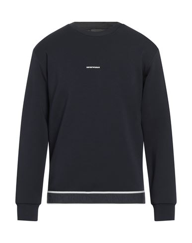 Emporio Armani Man Sweatshirt Navy Blue Size Xs Cotton, Polyester, Elastane, Polyamide