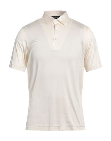 Gran Sasso Man Polo Shirt Cream Size 48 Silk In White