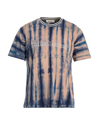 Shop Wales Bonner Man T-shirt Navy Blue Size Xl Cotton, Polyester, Elastane