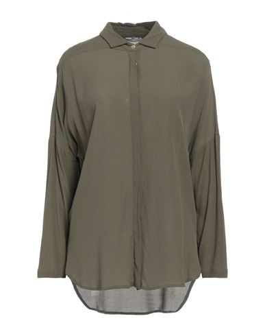 Sandro Ferrone Woman Shirt Military Green Size S Rayon, Viscose
