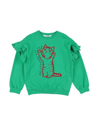 Shop Philosophy Di Lorenzo Serafini Toddler Girl Sweatshirt Green Size 4 Cotton, Elastane
