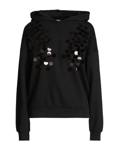 Only Woman Sweatshirt Black Size S Cotton, Polyester