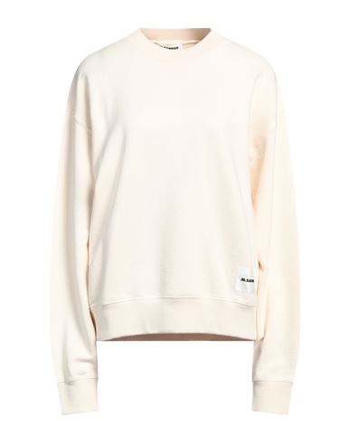 Jil Sander Cotton Sweatshirt With Frontal Logo In White