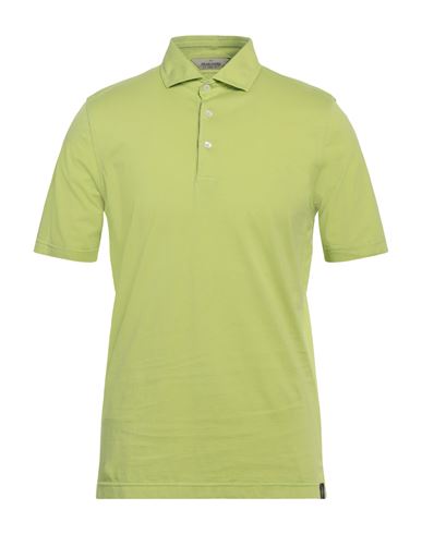 Gran Sasso Man Polo Shirt Acid Green Size 40 Cotton