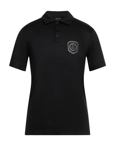 Giorgio Armani Man Polo Shirt Black Size 44 Cotton