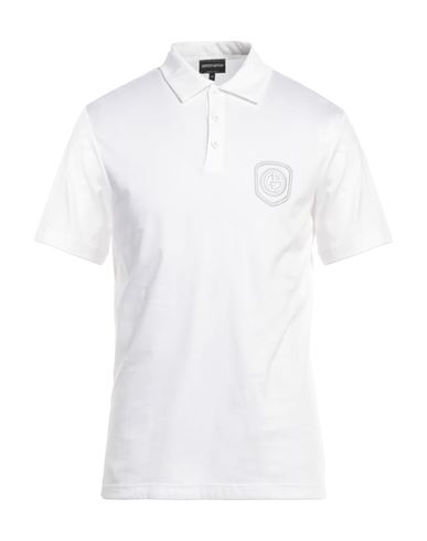 Giorgio Armani Man Polo Shirt White Size 42 Cotton