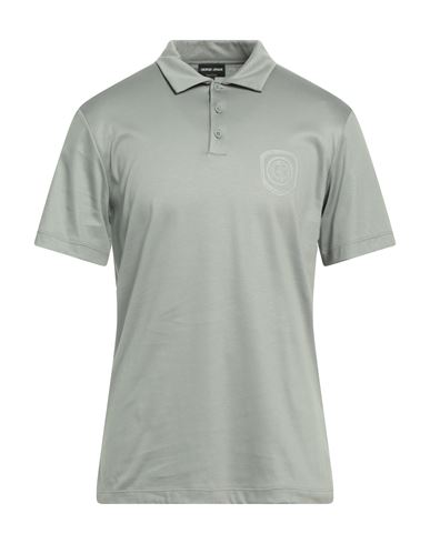 Giorgio Armani Man Polo Shirt Grey Size 46 Cotton