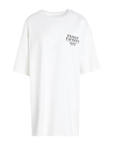 Topshop Woman T-shirt White Size 0 Cotton