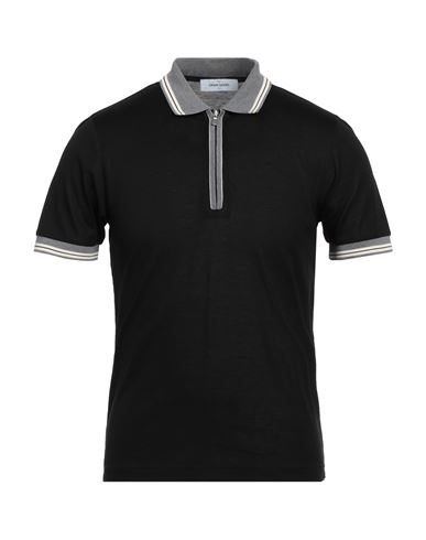 Gran Sasso Man Polo Shirt Black Size 38 Cotton