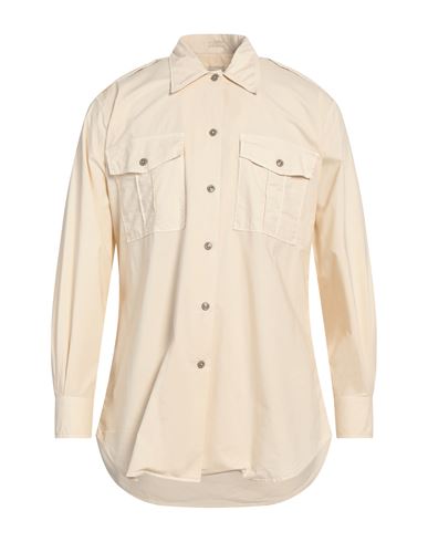 Massimo Alba Man Shirt Beige Size L Cotton, Elastane