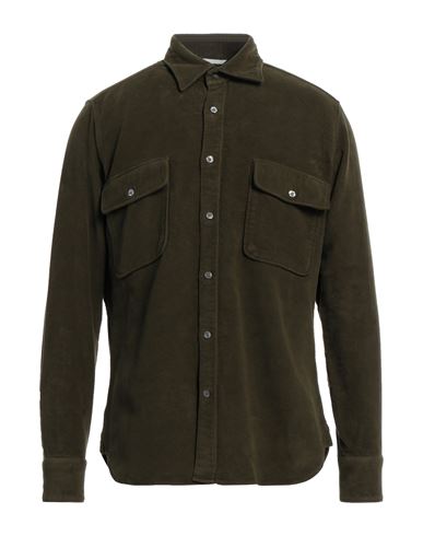 Dnl Man Shirt Military Green Size 15 ¾ Cotton