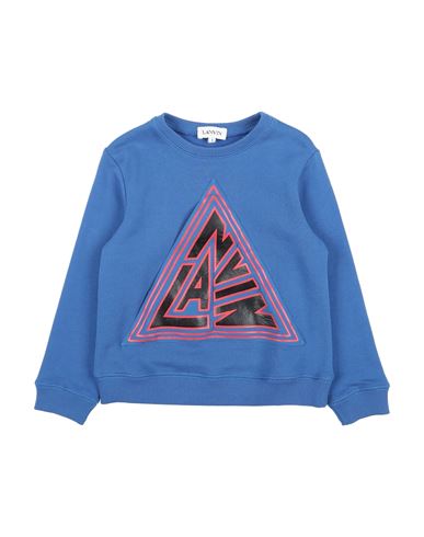 Shop Lanvin Toddler Boy Sweatshirt Bright Blue Size 6 Cotton, Elastane