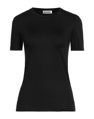 Jil Sander Woman T-shirt Black Size M Cotton, Elastane