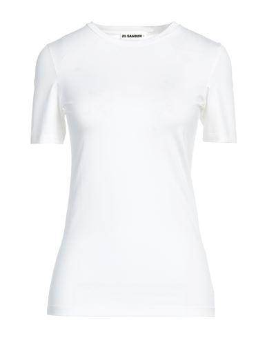 Jil Sander Woman T-shirt White Size M Cotton, Elastane