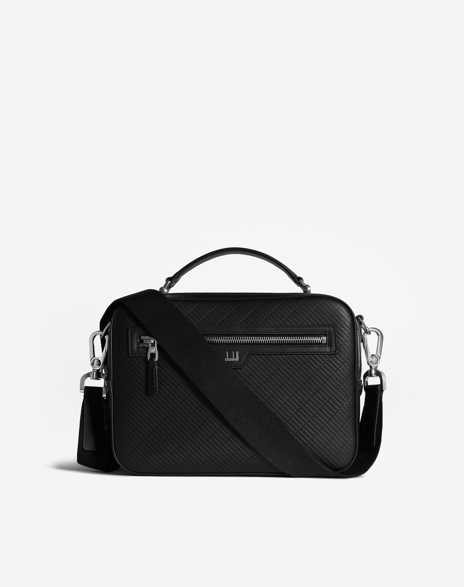 Dunhill Contour Top Handle Bag In Black