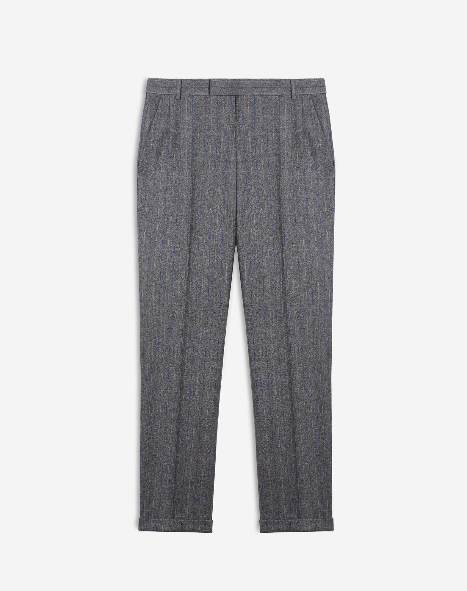 Dunhill Wool Cashmere Herringbone Belgravia Trousers In Grey
