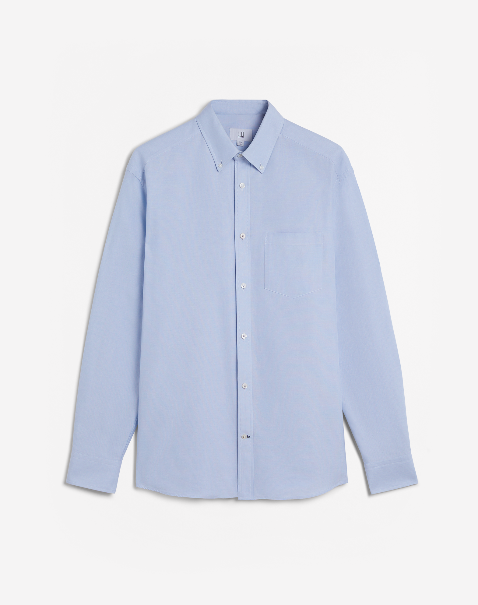 Dunhill Cotton Button Down Shirt In Blue