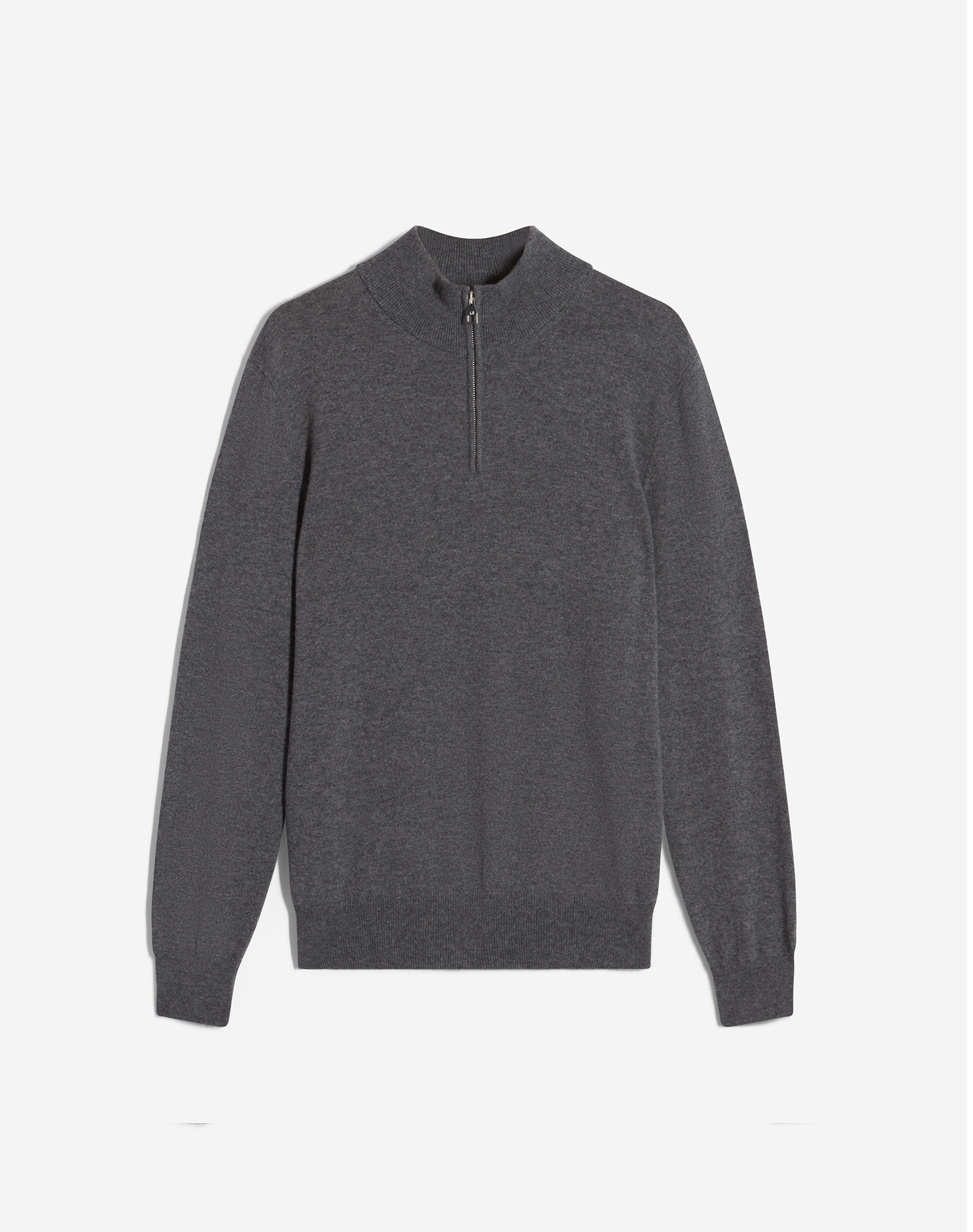 Dunhill 12gg Cashmere 1/4 Zip Jumper In Grey