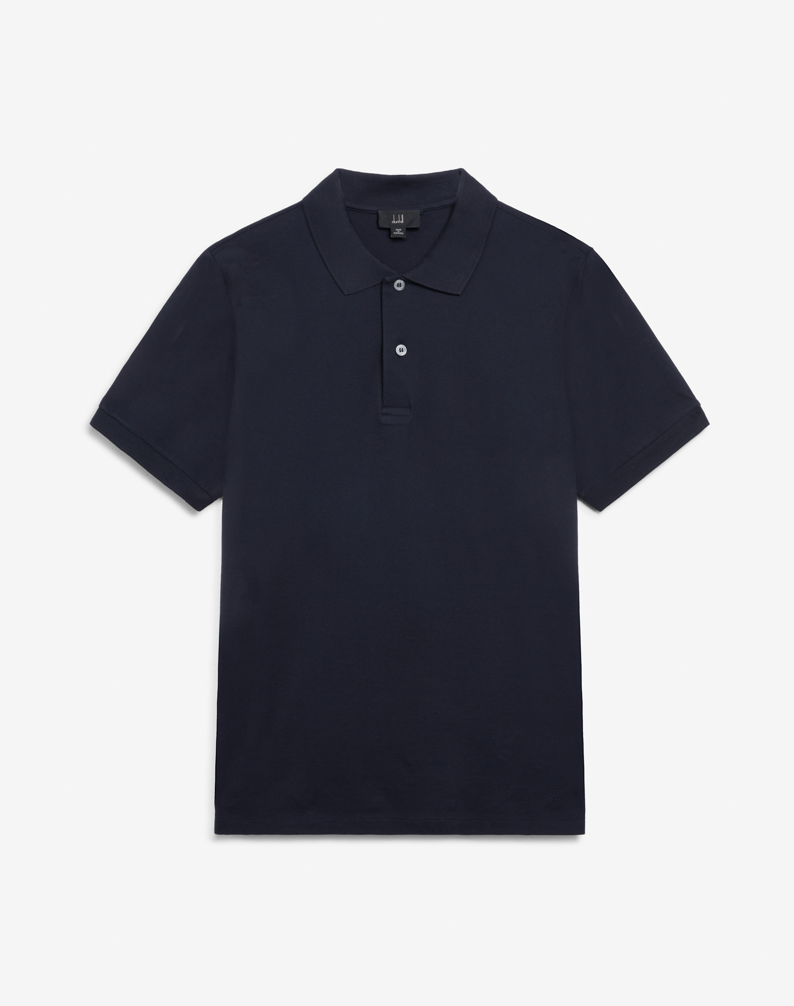 Shop Dunhill Insignia Cotton Short Sleeve Polo In Black