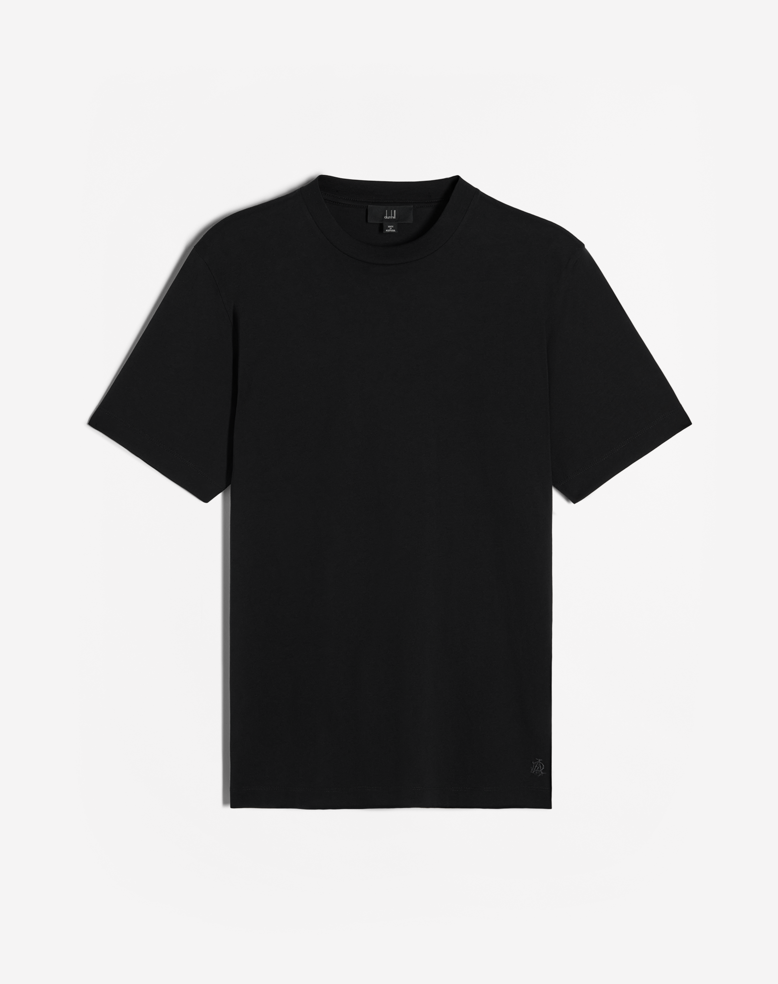 Dunhill Insignia Cotton Short Sleeve T-shirt In Black