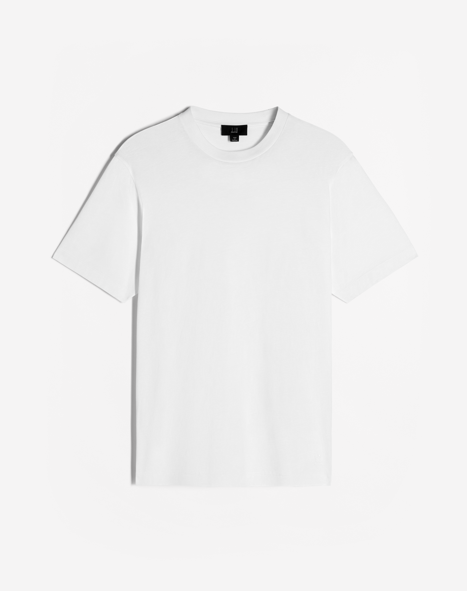 Shop Dunhill Insignia Cotton Short Sleeve T-shirt In White