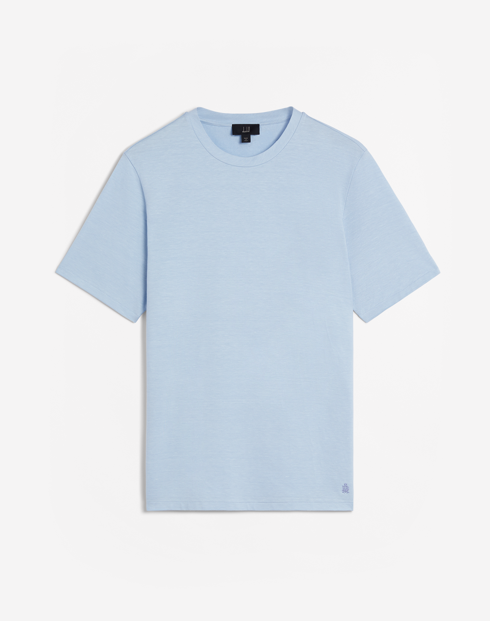Shop Dunhill Insignia Cotton Short Sleeve T-shirt In Blue