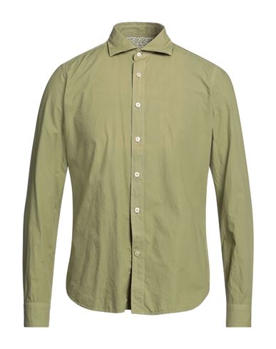 Tintoria Mattei 954 Man Shirt Military Green Size 15 ½ Cotton