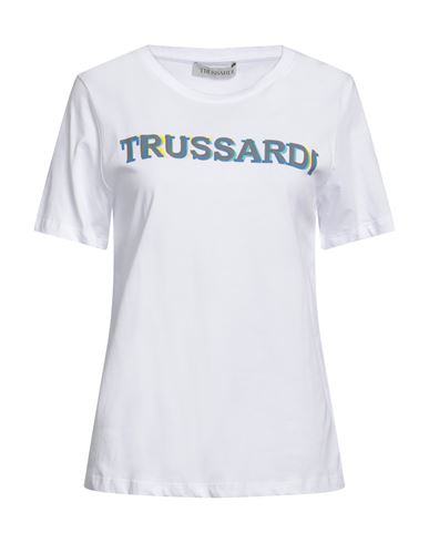Trussardi Woman T-shirt White Size M Cotton