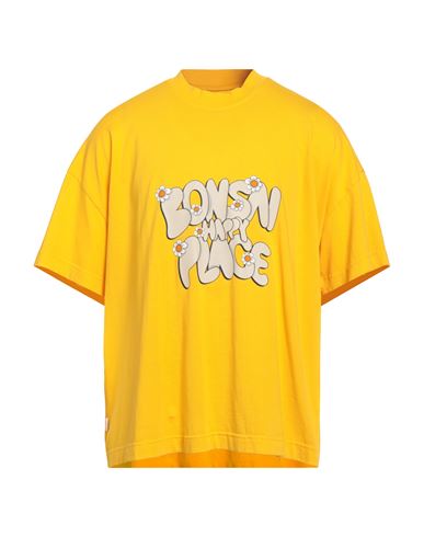 Bonsai Man T-shirt Yellow Size L Cotton