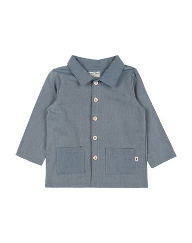 Shop Petit Indi Toddler Boy Shirt Slate Blue Size 6 Cotton