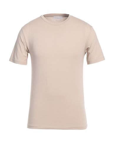 Shop Daniele Fiesoli Man T-shirt Beige Size S Cotton, Elastane