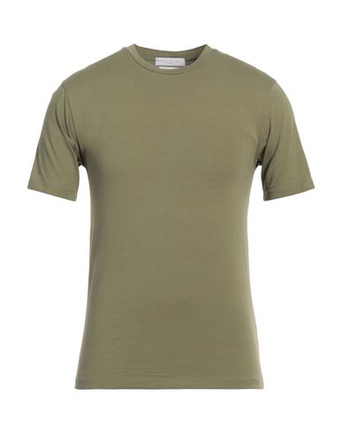 Shop Daniele Fiesoli Man T-shirt Military Green Size S Cotton, Elastane