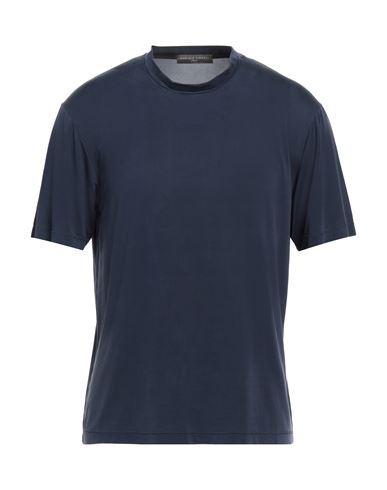 Shop Daniele Fiesoli Man T-shirt Navy Blue Size M Cupro, Elastane