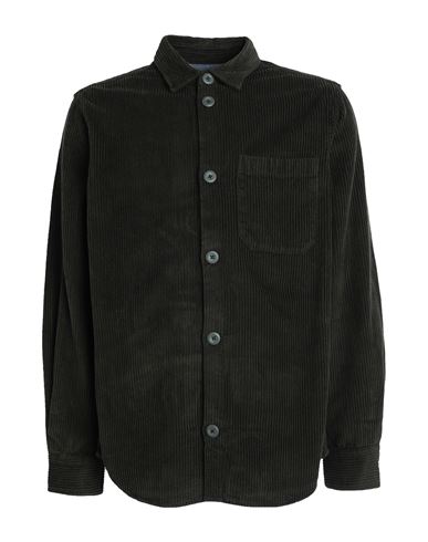 Jack & Jones Man Shirt Dark Green Size L Cotton