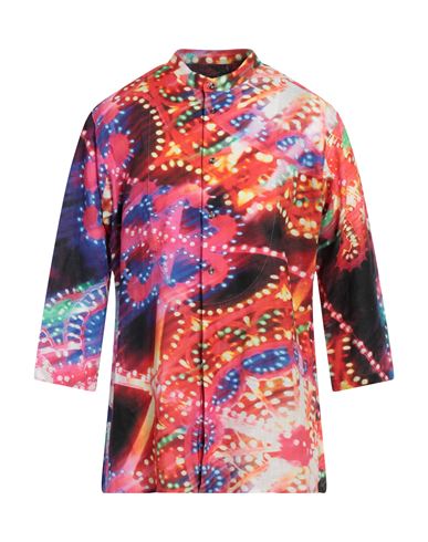 Shop Dolce & Gabbana Man Shirt Coral Size 17 Linen In Red