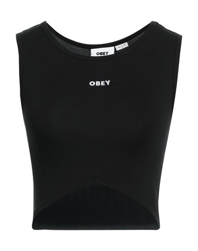 Obey Woman Top Black Size S Rayon, Elastane