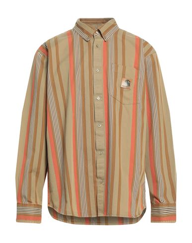 Carhartt Man Shirt Light Brown Size L Cotton In Beige