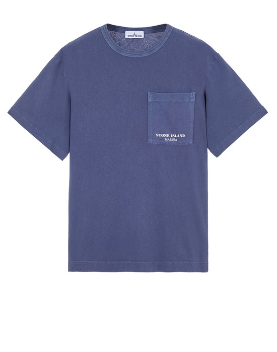 Stone Island Short Sleeve T-shirt Blue Cotton