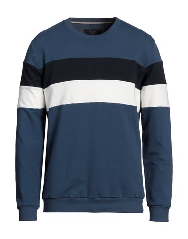 Shop Calida Man Sweatshirt Navy Blue Size M Cotton, Elastane