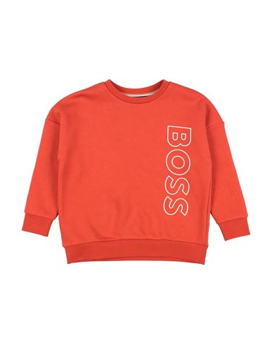 Hugo Boss Babies' Boss Toddler Boy Sweatshirt Orange Size 6 Cotton, Polyester, Elastane