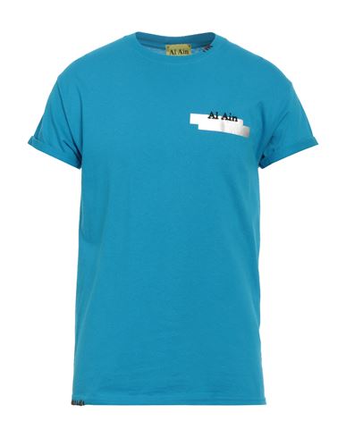 Al Ain Man T-shirt Azure Size L Cotton In Blue