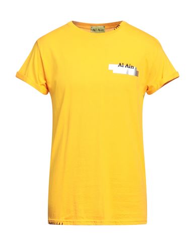 Al Ain Man T-shirt Ocher Size L Cotton In Yellow