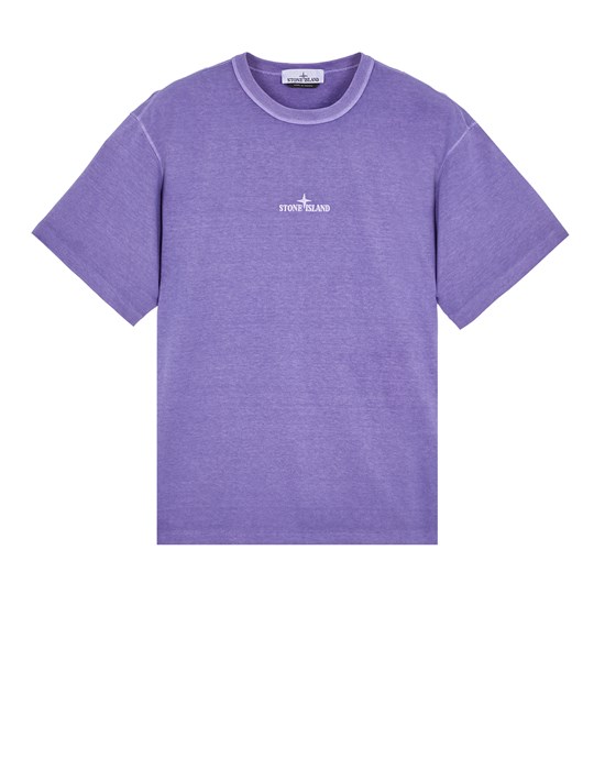 Stone Island Short Sleeve T-shirt Purple Cotton In Violet