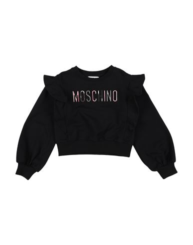 Moschino Kid Babies'  Toddler Girl Sweatshirt Black Size 6 Cotton, Elastane, Polyester