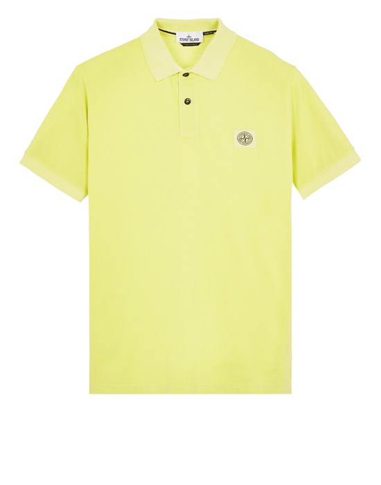 Stone Island Polo Shirt Yellow Cotton